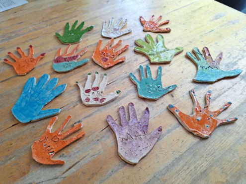 Kreativität und Natur Hand in Hand