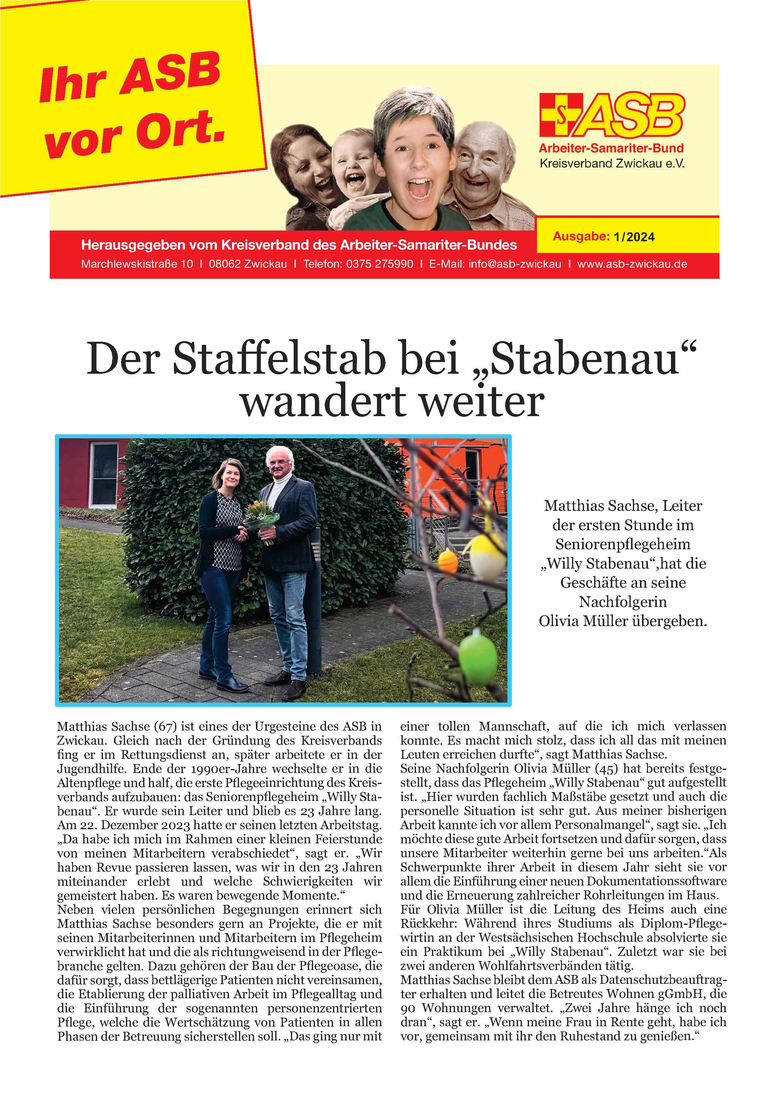 Die neue Zeitung des ASB Zwickau ist da